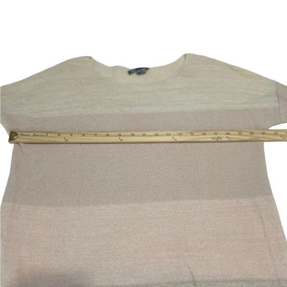 Vince 100% Cashmere Neutrals Colorblock Ombré Lightweight Sweater Blush Ivory S - Picture 8 of 11